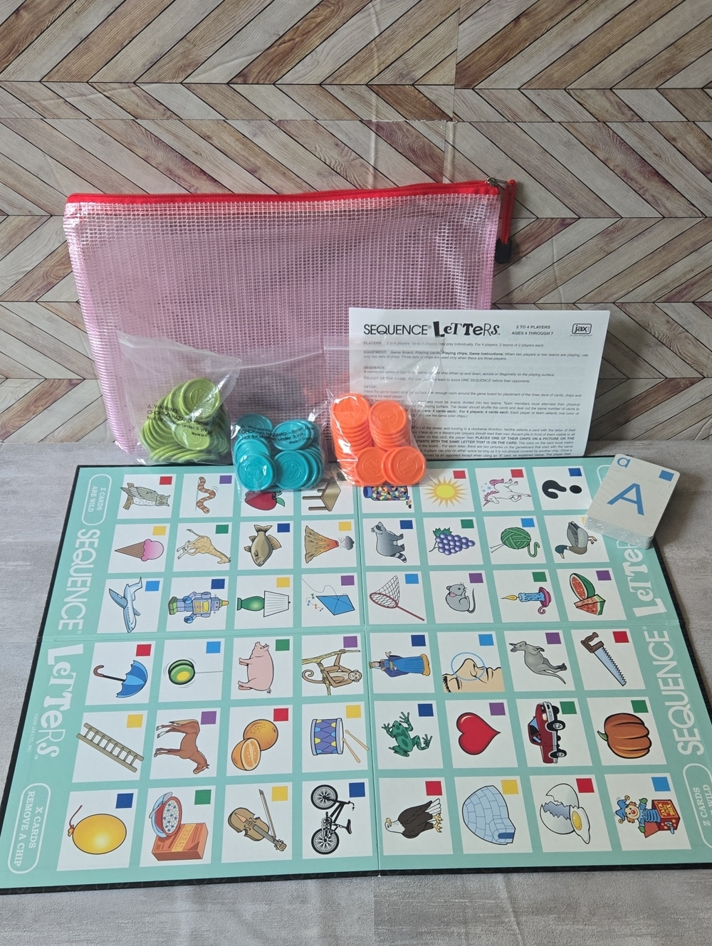 SEQUENCE Letters by Jax - Educational Board Game - Learn Alphabet from A to Z